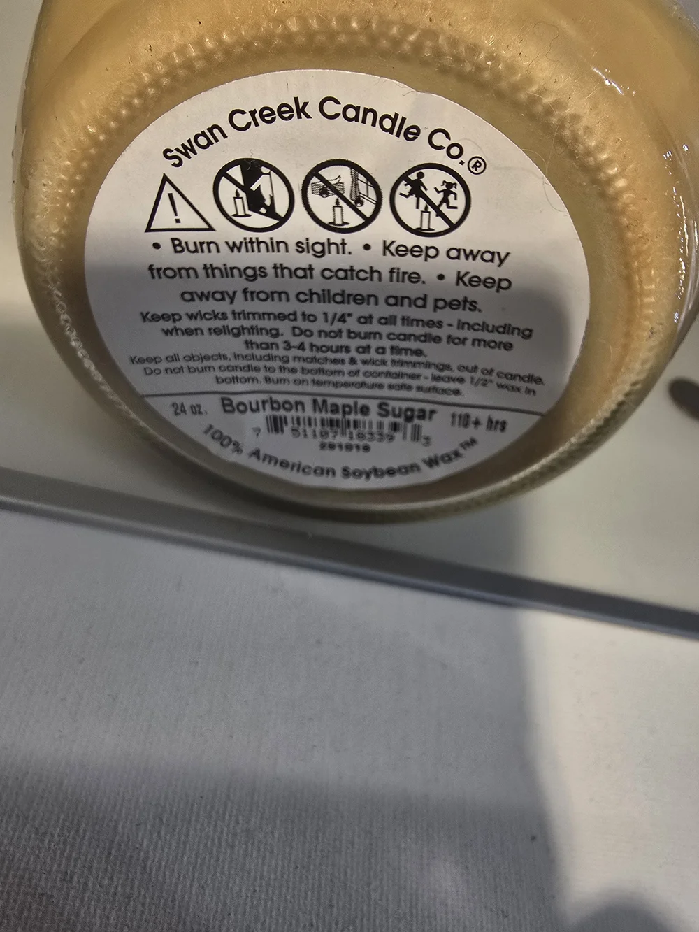 Bourbon Maple Sugar Soy Candle - Picture 2 of 3